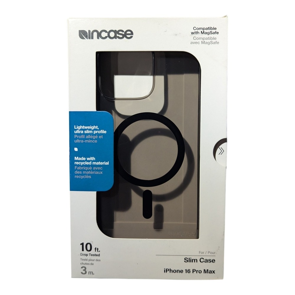 N7-O Incase - Slim Case with MagSafe for Apple iPhone 16 Pro Max -‎ Black
